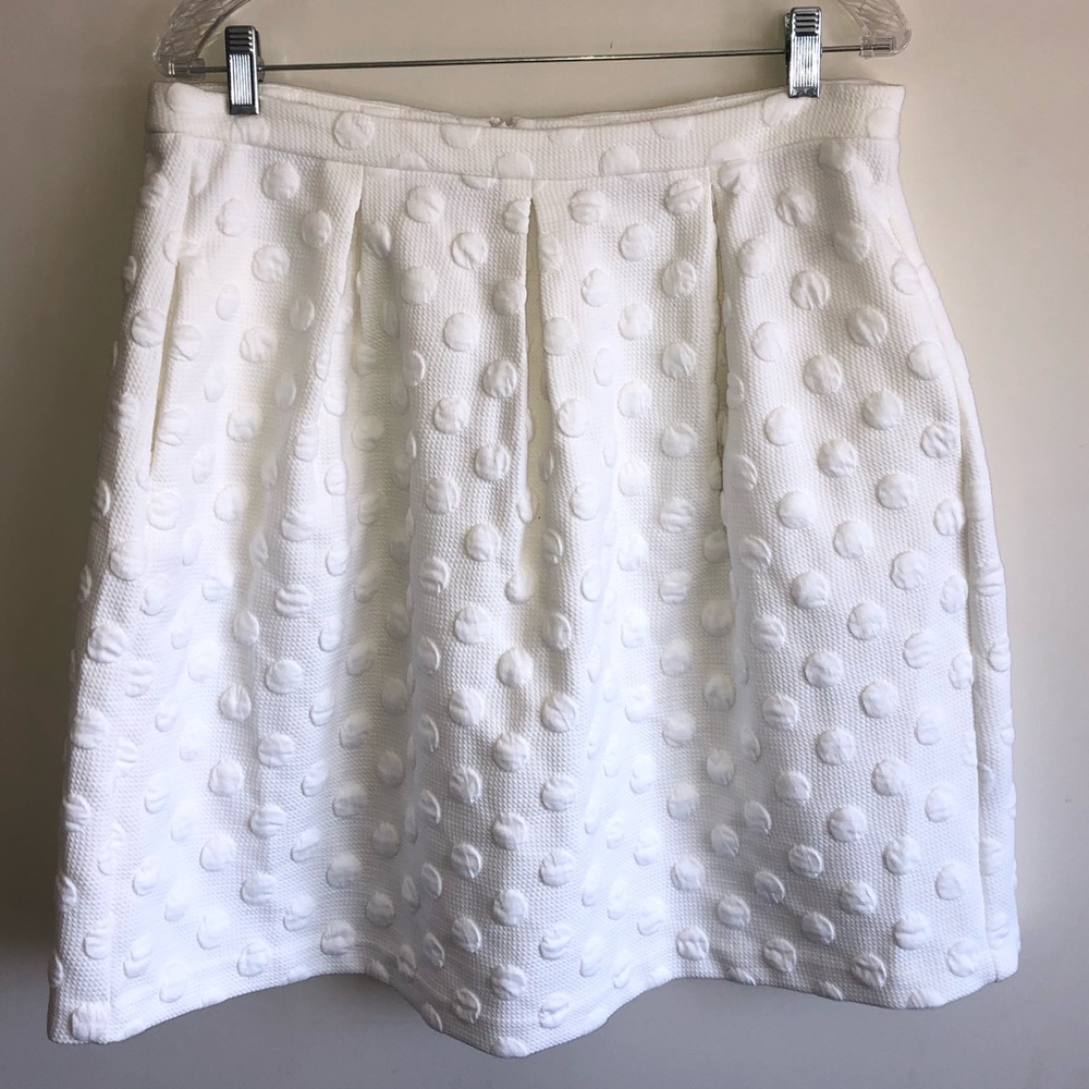 Boden Women’s White-On-White Dot Skirt